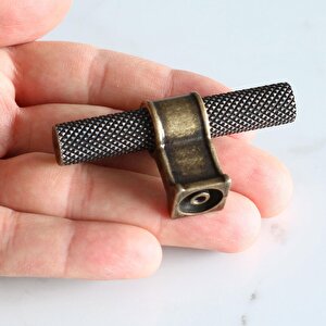 Hisar Eskitme Antik Sarı Metal Düğme Tek Vidalı Mobilya Mutfak Çekmece Dolap Kulpu Kulbu Kulpları