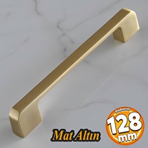 Arel Mat Altın Gold 128 Mm Mobilya Mutfak Kulp Çekmece Dolap Kulplar Kulpu Kulbu