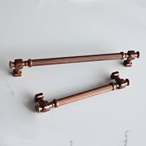 Talas Eskitme Antik Bakır Çizgili Metal 192 Mm Mobilya Mutfak Çekmece Dolap Kulpu Kulbu Kulpları