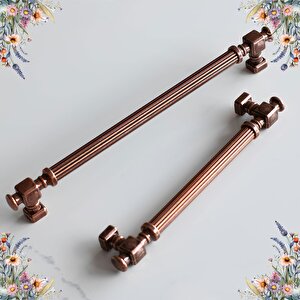 Talas Eskitme Antik Bakır Çizgili Metal 192 Mm Mobilya Mutfak Çekmece Dolap Kulpu Kulbu Kulpları