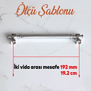 Talas Krom Düz Metal Kulp Kulpu 192 Mm Mobilya Çekmece Mutfak Dolabı Dolap Kulpları Kulbu