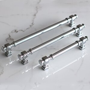 Talas Krom Düz Metal Kulp Kulpu 192 Mm Mobilya Çekmece Mutfak Dolabı Dolap Kulpları Kulbu