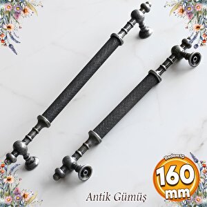 Ladin Eskitme Antik Gümüş Metal 160 Mm Mobilya Mutfak Çekmece Dolap Dolabı Kulpu Kulbu Kulpları