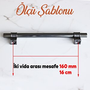 Hisar Füme Düz Metal Kulp 160 Mm Mobilya Çekmece Mutfak Dolabı Dolap Kulpları Kulpu Kulbu
