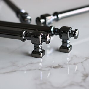 Talas Füme Düz Metal Kulp 128 Mm Mobilya Çekmece Dolabı Mutfak Dolap Kulpları Kulpu Kulbu
