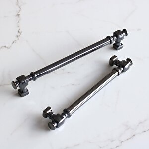 Talas Füme Düz Metal Kulp 128 Mm Mobilya Çekmece Dolabı Mutfak Dolap Kulpları Kulpu Kulbu