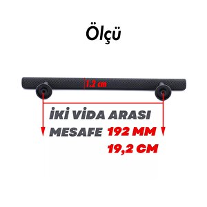 Doruk Kulp Mobilya Mutfak Dolabı Çekmece Dolap Kulpları Kapak Kulpu Kulbu Siyah 192 Mm Metal