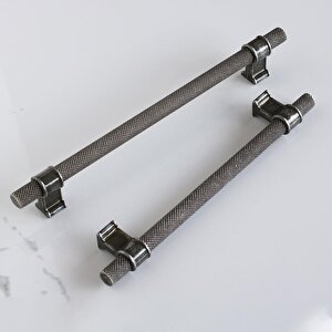 Hisar Eskitme Antik Gümüş Metal 160 Mm Tırtık Mobilya Mutfak Çekmece Dolap Kulpu Kulbu Kulpları