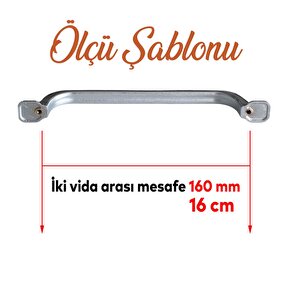 Zümre Krom Metal Kulp 160 Mm-16 Cm Mobilya Çekmece Mutfak Dolabı Dolap Kapak Kulpları Kulbu Kulpu