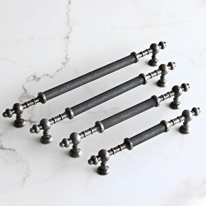 Ladin Antik Gümüş Metal Kulp Kulpu 192 Mm Mobilya Çekmece Mutfak Dolabı Dolap Kapak Kulpları Kulbu