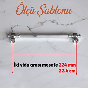 Talas Krom Çizgili Metal Kulp Kulpu 224 Mm Mobilya Çekmece Mutfak Dolabı Dolap Kulpları Kulbu