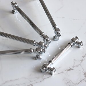 Talas Krom Çizgili Metal Kulp Kulpu 224 Mm Mobilya Çekmece Mutfak Dolabı Dolap Kulpları Kulbu