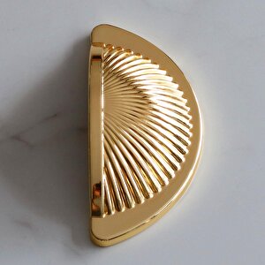 Yelken Midye Çanak 64 Mm Düğme Altın Gold Mobilya Mutfak Dolabı Çekmece Dolap Kulpları Kulpu Kulb