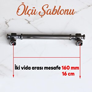 Talas Füme Düz Metal Kulp Kulpu 160 Mm Mobilya Çekmece Mutfak Dolabı Dolap Kulpları Kulbu