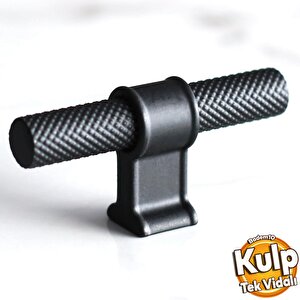 Hisar Siyah Metal Kulp Tek Vida Tırtık Desen Çekmece Mutfak Mobilya Dolabı Dolap Kulpları Kulbu