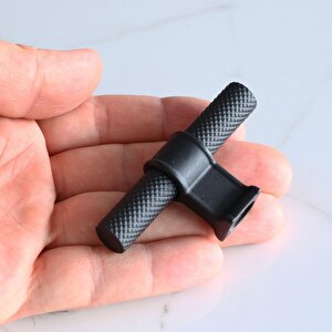 Hisar Siyah Metal Kulp Tek Vida Tırtık Desen Çekmece Mutfak Mobilya Dolabı Dolap Kulpları Kulbu