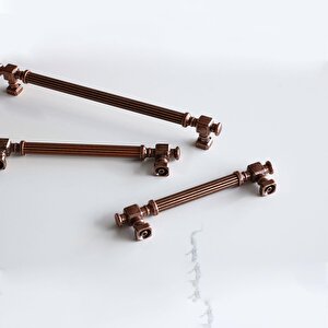 Talas Antik Bakır Çizgili Metal Kulp 128 Mm Mobilya Çekmece Dolabı Mutfak Dolap Kulpları Kulpu Kulbu