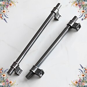 Hisar Füme Düz Metal Kulp Kulpu 192 Mm Mobilya Çekmece Mutfak Dolabı Dolap Kulpları Kulbu