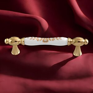 Pepuza Gerçek Porselen Altın Gold 128 Mm Mobilya Mutfak Kulp Çekmece Dolap Kulplar Kulpu Kulbu