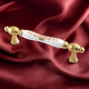 Pepuza Gerçek Porselen Altın Gold 128 Mm Mobilya Mutfak Kulp Çekmece Dolap Kulplar Kulpu Kulbu