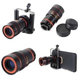 8x18 Zoom Teleskop Telefon Kamera Lensi Mini El Dürbünü