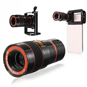 8x18 Zoom Teleskop Telefon Kamera Lensi Mini El Dürbünü