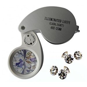 Mini 40x25mm Takı Büyüteç Cep Büyüteç Teftiş Elmas Pullar Madeni Kontrol Lup Mg21011