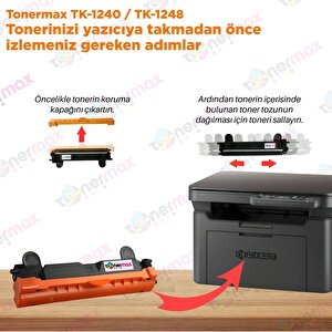 Kyocera Tk-1240 / Tk-1248 Muadil Toner 4'lü Avantaj Paket / Pa2000 / Pa2000w Ma2000 / Ma2000w / Pa2001 / Ma2001