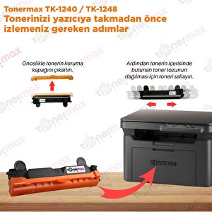 Kyocera Pa2001w Muadil Toner 2'li Avantaj Paket/ Tk-1240 / Tk-1248 /pa2001w