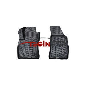Fiat Pratico Panelvan 2 Parça  3d Havuzlu Paspas Siyah
