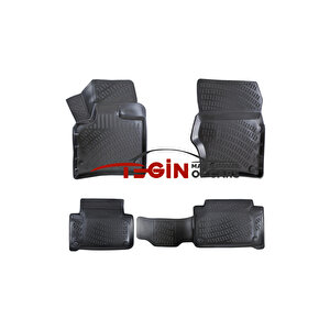 Audi Q7 2009 3d Havuzlu Paspas Siyah