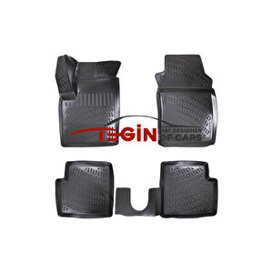 Fiat 500 2014 3d Havuzlu Paspas Siyah
