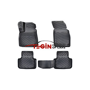 Audi Q8 2023 3d Havuzlu Paspas Siyah