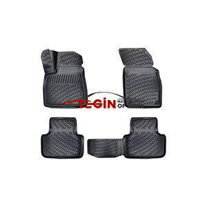 Audi Q7 2021 3d Havuzlu Paspas Siyah
