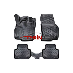 Audi Q3 2023 3d Havuzlu Paspas Siyah