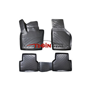 Audi Q3 2011 3d Havuzlu Paspas Siyah