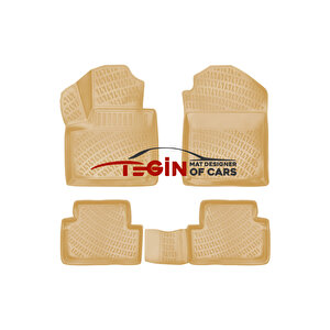 Ford Connect Cepli Bej 3d Havuzlu Paspas + Siyah Bagaj Havuzu 2003
