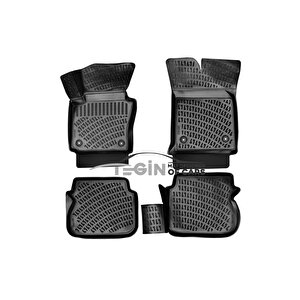 Volkswagen Caddy 2003 -2010 Siyah 3d Havuzlu Paspas + Siyah Bagaj Havuzu