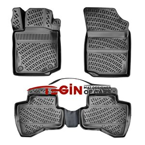 Toyota Aygo 2009 Siyah 3d Havuzlu Paspas + Siyah Bagaj Havuzu