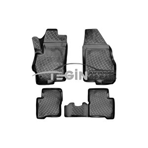 Fiat Linea Siyah 3d Havuzlu Paspas + Siyah Bagaj Havuzu 2012