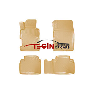 Honda Civic Sedan Bej 3d Havuzlu Paspas + Siyah Bagaj Havuzu 2006 - 2012