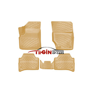 Volkswagen Touareg 2009 Bej 3d Havuzlu Paspas + Siyah Bagaj Havuzu