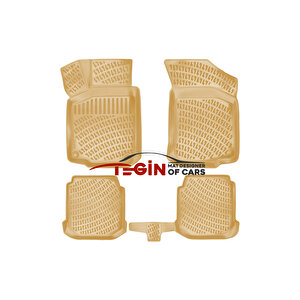Volkswagen Golf 4 2001 Bej 3d Havuzlu Paspas + Siyah Bagaj Havuzu