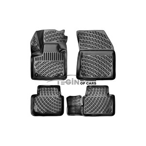 Peugeot 5008 2023 Siyah 3d Havuzlu Paspas + Siyah Bagaj Havuzu