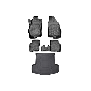Nissan Qashqai 2011 Siyah 3d Havuzlu Paspas + Siyah Bagaj Havuzu