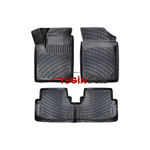 Peugeot Parnter 1998-2008 Siyah 3d Havuzlu Paspas + Siyah Bagaj Havuzu
