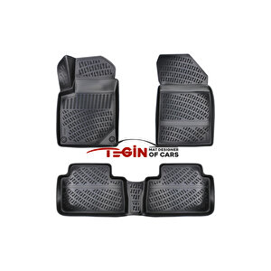 Peugeot 407 Sedan 2004-2010 Siyah 3d Havuzlu Paspas + Siyah Bagaj Havuzu