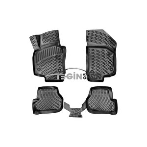 Seat Leon İnce Stepne 2005-2012 Siyah 3d Havuzlu Paspas + Siyah Bagaj Havuzu