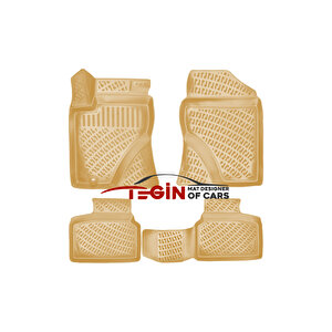 Toyota Avensis 2003-2008 Bej 3d Havuzlu Paspas + Siyah Bagaj Havuzu