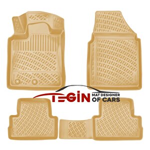 Nissan Qashqai 2007-2013 Bej 3d Havuzlu Paspas + Siyah Bagaj Havuzu